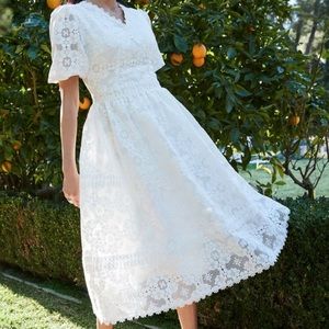 RACHEL PARCELL WHITE LACE DRESS